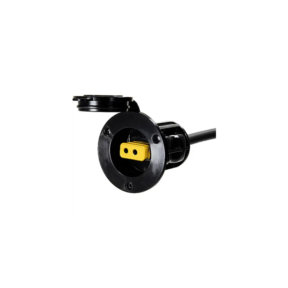 Flush Mount Power Port Socket - Black - CAN1903012
